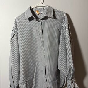 Striped Button-Up Shirt